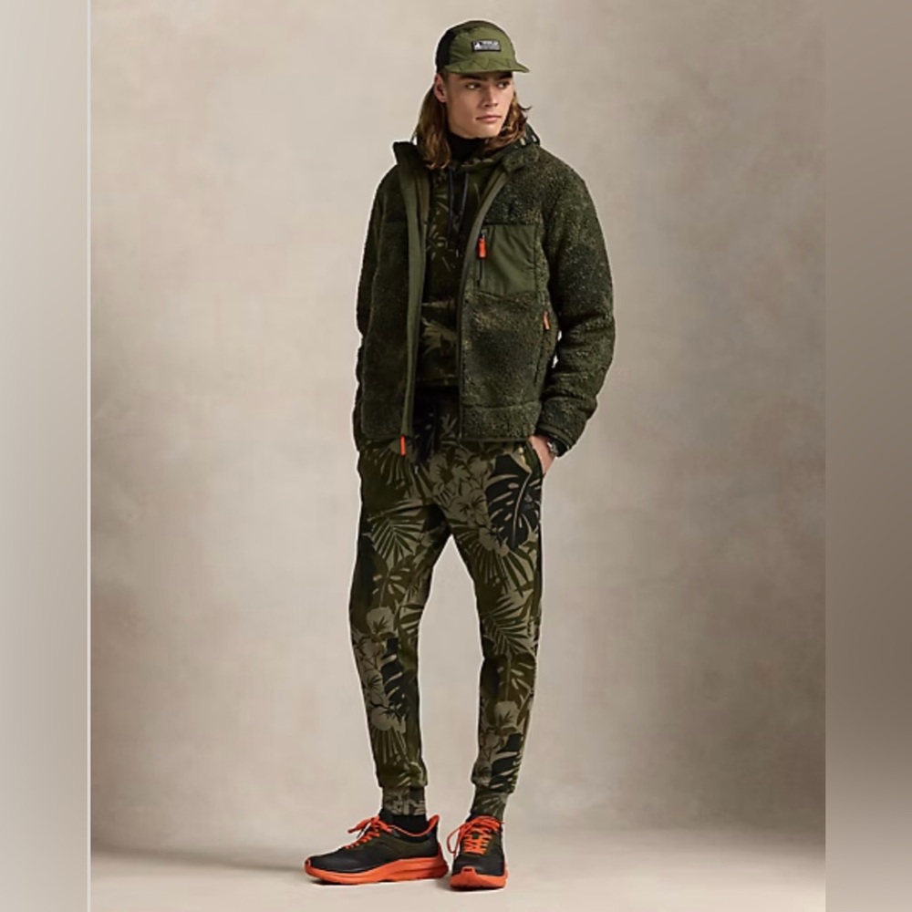 Polo Ralph Lauren Palm-Camo Double-Knit Jogger Pants